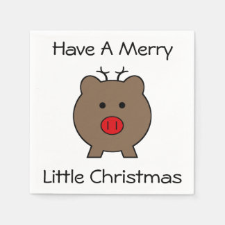 Roy the Christmas Pig Napkin