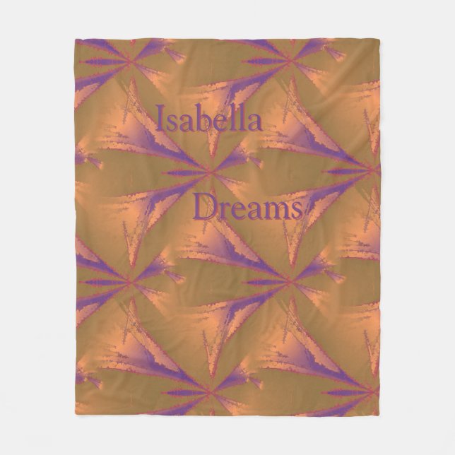 Royal Abstract Star Personalised Fleece Blanket (Front)