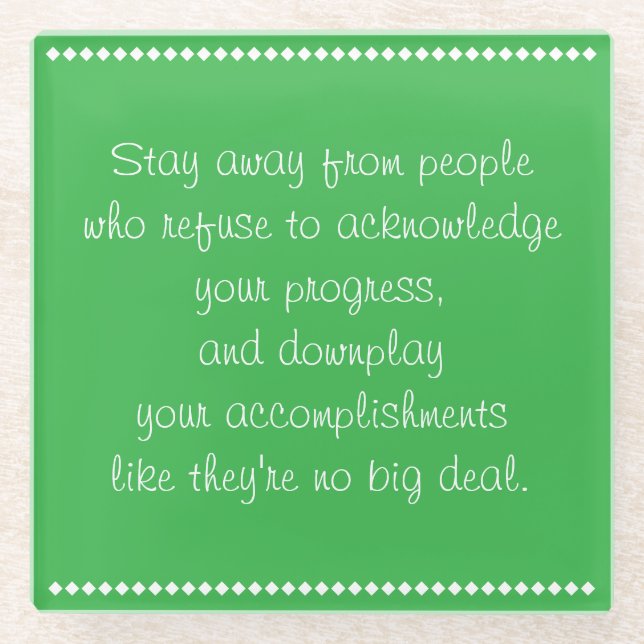 Royal Advice Glass Coaster (Front)