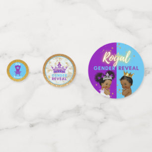 Royal African Gender Reveal Purple & Blue Confetti
