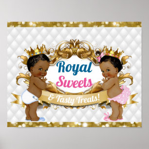 Royal African Gender Reveal Treats Sign