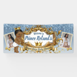 Royal African Prince Blue Glitter Drip (2 Photos) Banner