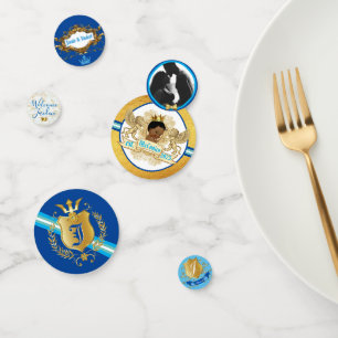 Royal African Prince Blue & Gold Fancy Photo Confe Confetti