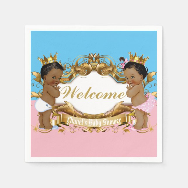 Royal African Prince/Princess Colour Block Napkin (Front)