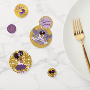 Royal African Princess Fancy Purple  Gold Glitter Confetti