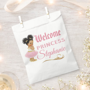 Royal African Princess Pink Gold Fancy Favour Bags