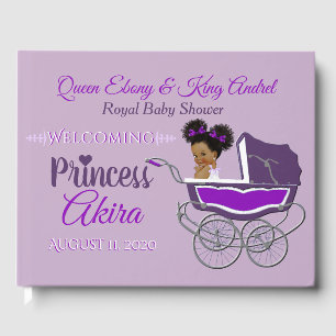 Royal African Princess Purple & Lavender Photo Guest Book