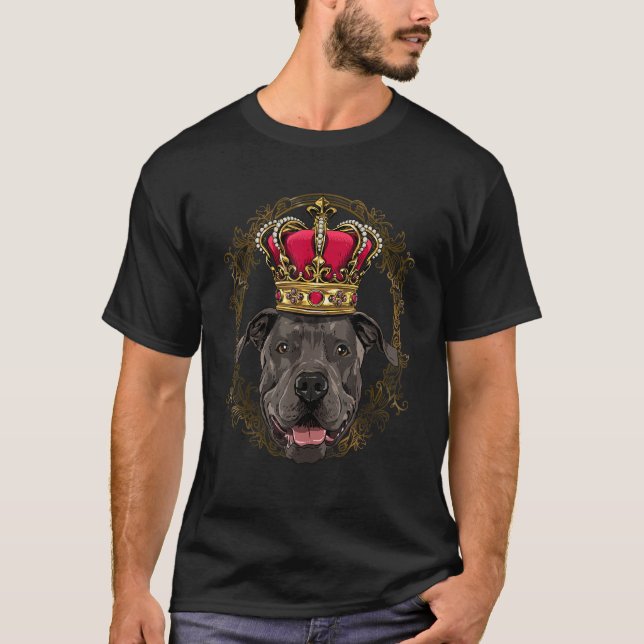 Royal American Pit Bull Terrier King Queen Princes T-Shirt (Front)