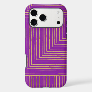 Royal Amethyst Purple and Gold Art Deco Geometric