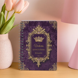 Royal Amethyst Quinceañera, custom Notebook