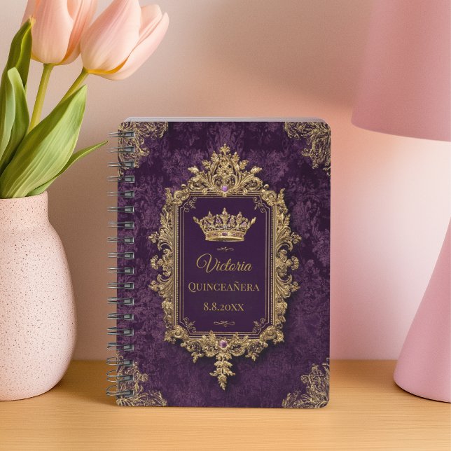Royal Amethyst Quinceañera, custom Notebook (Creator Uploaded)