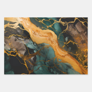 Royal Amethyst Swirl Wrapping Paper Sheet