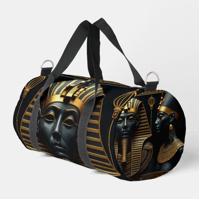 Royal Ancient Black & Gold | Duffel Bag (Left Corner)