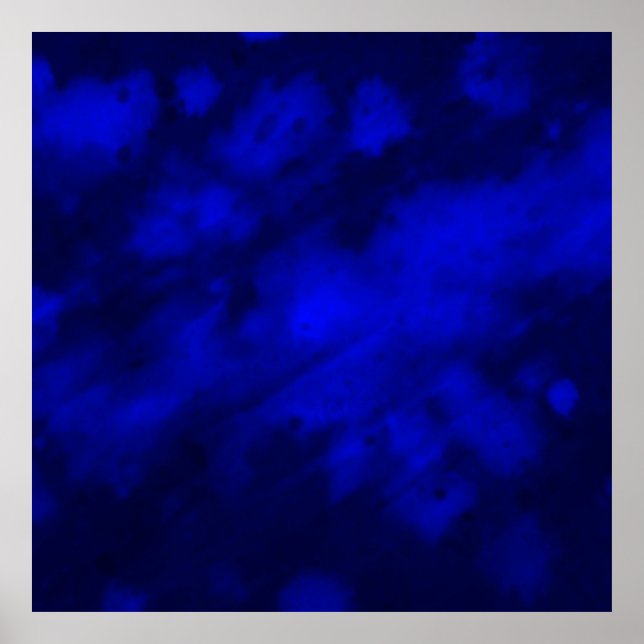 Royal and Navy Blue Streaks & Splashes Poster (Front)