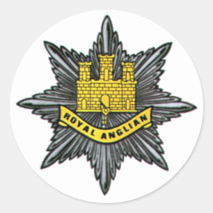 Royal Anglian Regiment Small Circular Sticker