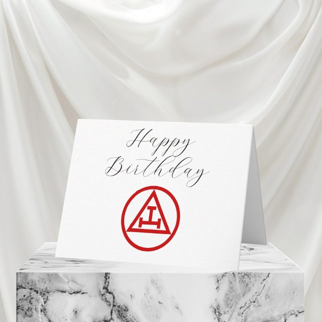 Royal Arch Freemason Masonic Mason Birthday Thank You Card (Creator Uploaded)