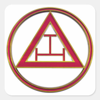 Royal Arch Triple Tau Square Sticker