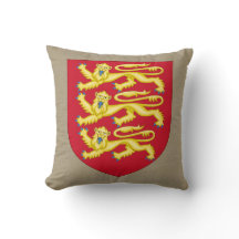 Royal Arms of England On Beige Faux Linen