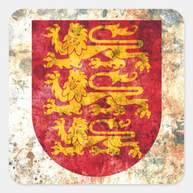 Royal Arms of England Square Sticker (Front)