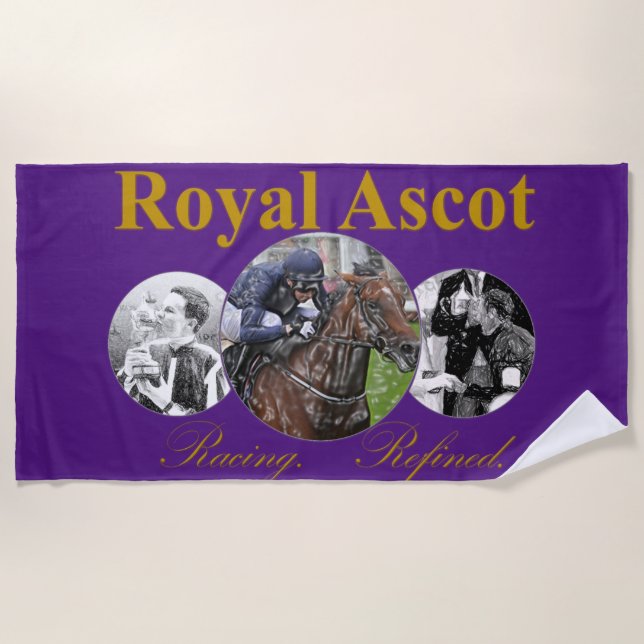 Royal Ascot Racing Refined Beach Towel (Front)