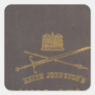 Royal atlas of modern geography square sticker