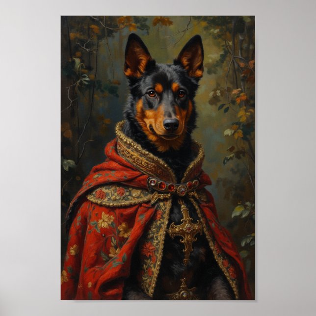 Royal Australian Kelpie Portrait Poster (Front)