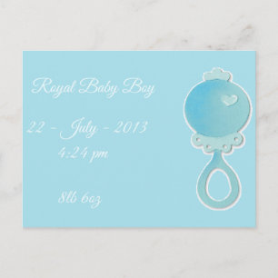 Royal Baby Boy Postcard