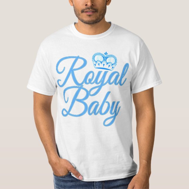 Royal Baby in Blue with Crown T-Shirt (Front)