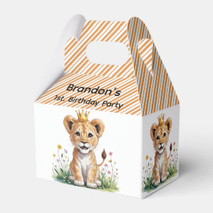 Royal Baby Lion 1st. Birthday Party Favour Box
