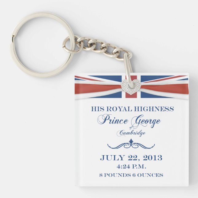 Royal Baby Prince George Commemorative Keychain (Front)