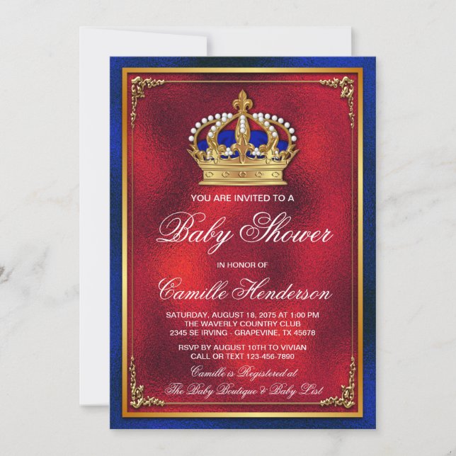 Royal Baby Shower  Invitation (Front)