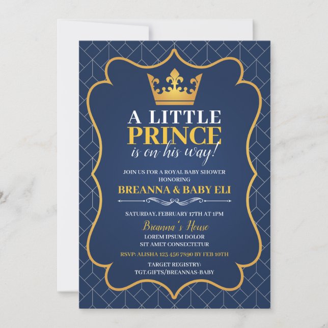 Royal Baby Shower Invitation (Front)