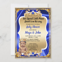 Royal Baby Shower Invitation Darker Skin Tone