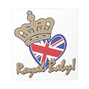 Royal Baby UK Heart Flag Notepad
