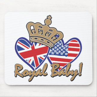 ROYAL-BABY-USA-UK-With-Crown Mouse Mat