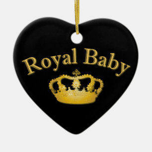 Royal Baby with Golden Crown Ceramic Tree Decoration