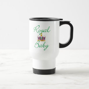 Royal Baby with Purple and Gold Crown Travel Mug