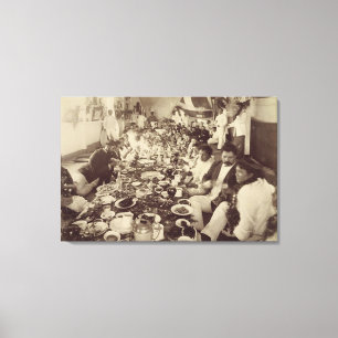 Royal Banquet at King Kalakana's Boat House, c.187 Canvas Print