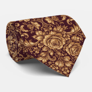 Royal Baroque Floral Elegance Tie