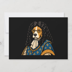 Royal Beagle Dog His Majesty Fluffness Invitation