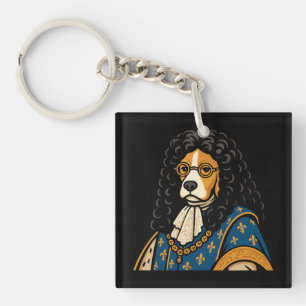 Royal Beagle Dog His Majesty Fluffness Key Ring