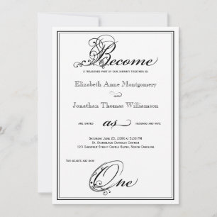 Royal Become as One Christian Wedding Invitation