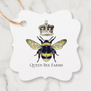 Royal Bee And Crown Farm Or Apiary Favour Tags