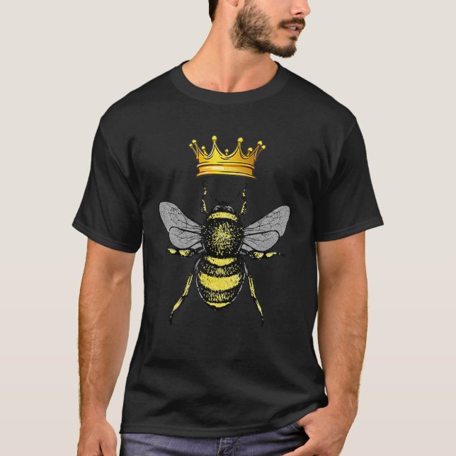 Royal Bee's King Bee or Queen Bee Crown T-Shirt (Front)