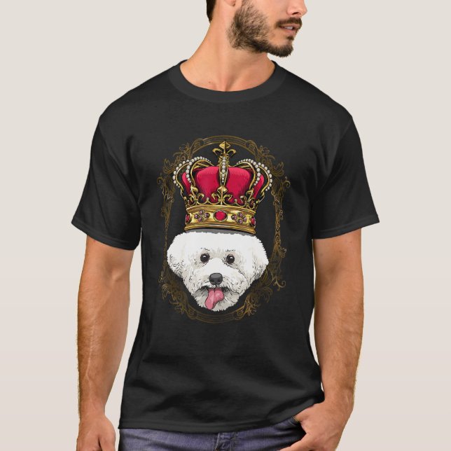 Royal Bichon Frise King Queen Princess Doggo Puppy T-Shirt (Front)