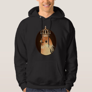 Royal bird as portrait with golden crown  1 hoodie