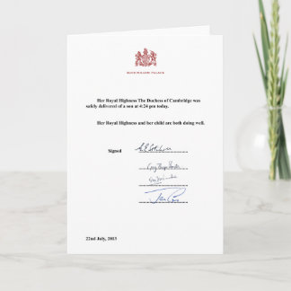 Royal Birth Announcement