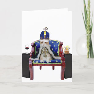 Royal Birthday Cat Card