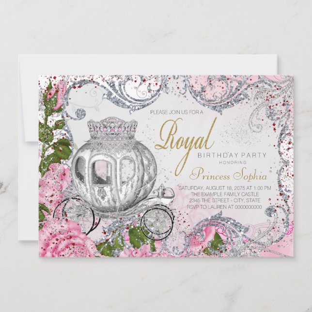 Royal Birthday Party Princess Invitation (Front)