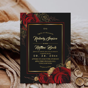 Royal Black Burgundy Roses Boho Wedding